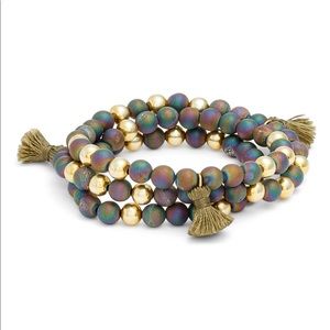 NWT GORJANA Hannah Drusy Tassel Wrap Bracelet